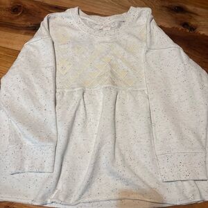 Ariat Speckled White Sweatshirt with Embroidered Design